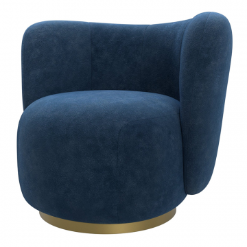 Кресло Лига-072 Синий, Велюр