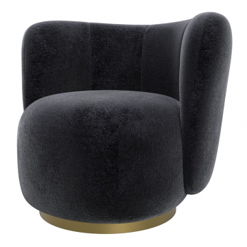 Кресло Лига-072 Темно-серый, Велюр