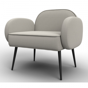 Кресло Лига-086, Амур 02 бежевый, Рогожка