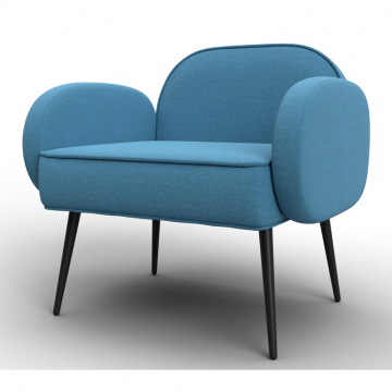 Кресло Лига-086, Амур 10 голубой, Рогожка