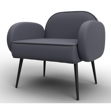 Кресло Лига-086, GRIFON 15 серый, Экокожа