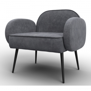 Кресло Лига-086, BRUT 16 темно-серый, Велюр