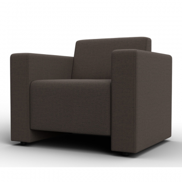 Кресло Лига-093,  Амур 05 коричневый, Рогожка