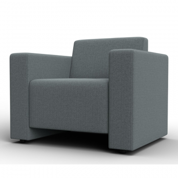 Кресло Лига-093,  Амур 07 серый, Рогожка