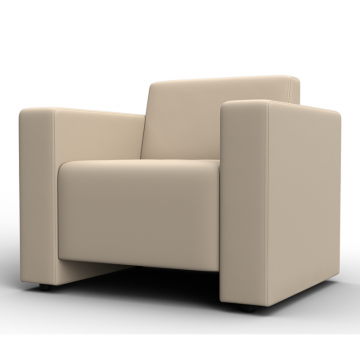 Кресло Лига-093, Бежевый, Экокожа