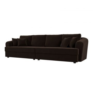 Диван прямой Милтон, Коричневый, Микровельвет