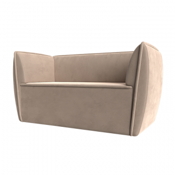 Диван кухонный прямой Бергамо 2-х местный Бежевый, Велюр