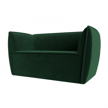 Диван кухонный прямой Бергамо 2-х местный Зеленый, Велюр