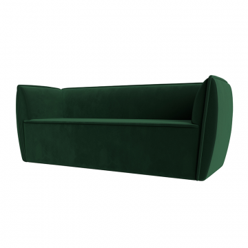 Диван кухонный прямой Бергамо 3-х местный Зеленый, Велюр