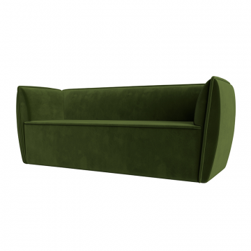 Диван кухонный прямой Бергамо 3-х местный Зеленый, Микровельвет