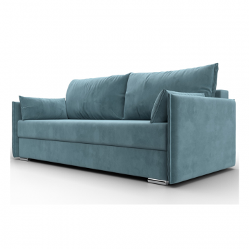 Диван прямой Сайгон, SEVEN 113 бирюзовый, Велюр