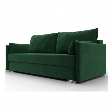 Диван прямой Сайгон, SEVEN 626 зеленый, Велюр