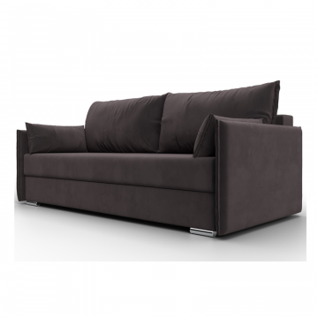 Диван прямой Сайгон, SEVEN 727 коричневый, Велюр