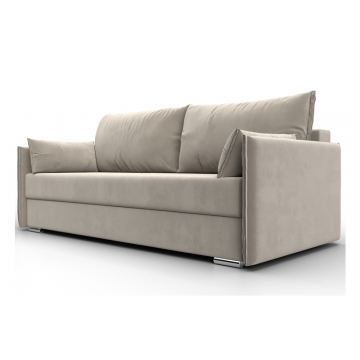 Диван прямой Сайгон, Бежевый, Микровельвет