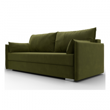 Диван прямой Сайгон, Зеленый, Микровельвет