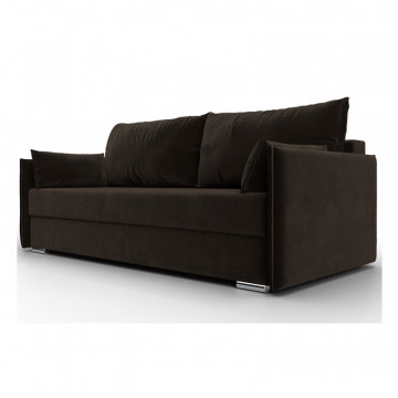 Диван прямой Сайгон, Коричневый, Микровельвет