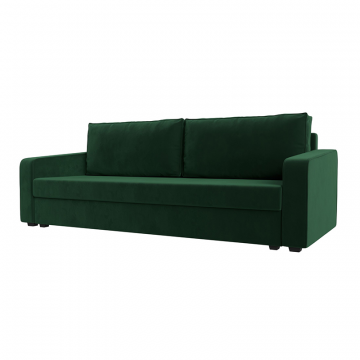 Диван прямой Лига-009 Зеленый, Велюр