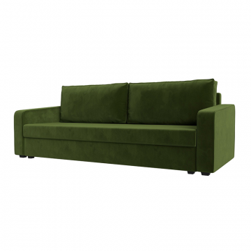 Диван прямой Лига-009 Зеленый, Микровельвет