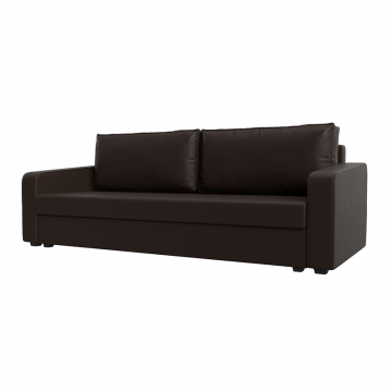 Диван прямой Лига-009 Коричневый, Экокожа