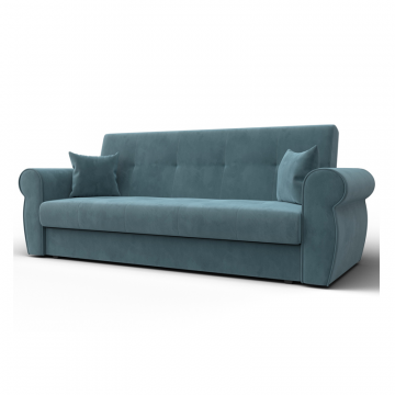 Диван-книжка Лига-019, SEVEN 113 бирюзовый, Велюр