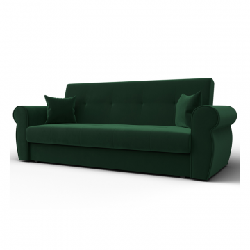 Диван-книжка Лига-019, SEVEN 626 зеленый, Велюр