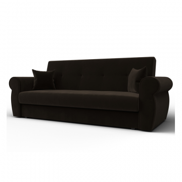 Диван-книжка Лига-019, Коричневый, Микровельвет