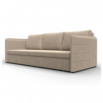 Диван прямой Слим, SEVEN 729 бежевый, Велюр