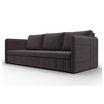 Диван прямой Слим, SEVEN 727 коричневый, Велюр