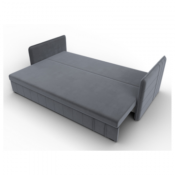 Диван прямой Слим, SEVEN 17 серый, Велюр