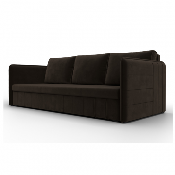 Диван прямой Слим, Коричневый, Микровельвет
