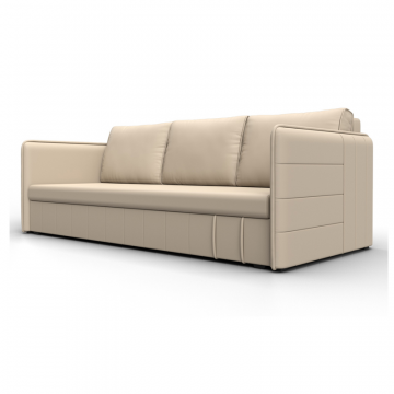 Диван прямой Слим, Бежевый, Экокожа