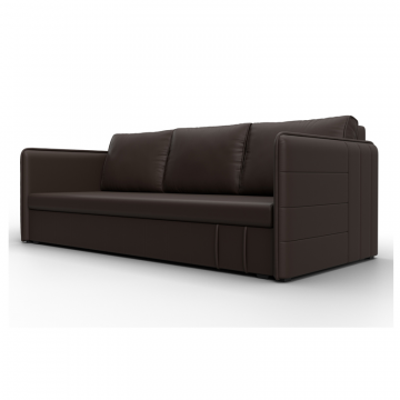 Диван прямой Слим, Коричневый, Экокожа
