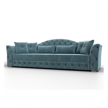 Диван прямой Артис, SEVEN 113 бирюзовый, Велюр