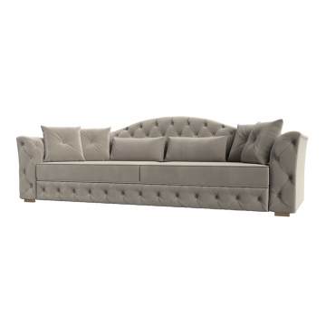 Диван прямой Артис, Бежевый, Микровельвет