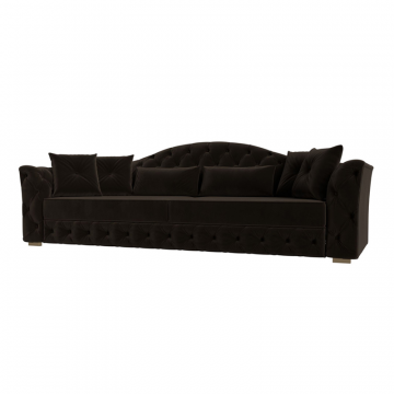 Диван прямой Артис, Коричневый, Микровельвет