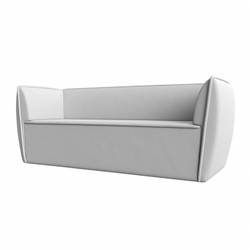 Диван кухонный прямой Бергамо 3-х местный Белый, Экокожа