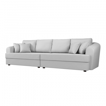 Диван прямой Милтон, Белый, Экокожа