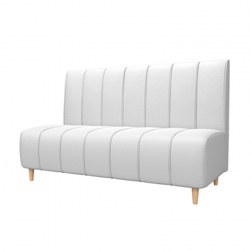 Диван кухонный прямой Ральф Белый, Экокожа