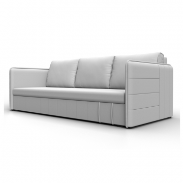 Диван прямой Слим, Белый, Экокожа