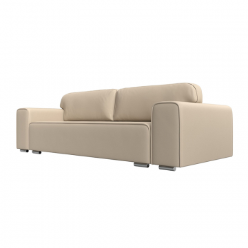 Диван прямой Лига-029 Бежевый, Экокожа