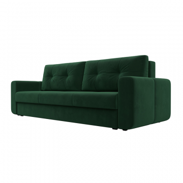 Диван прямой Лига-031 Зеленый, Велюр