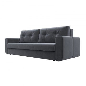 Диван прямой Лига-031 Серый, Велюр