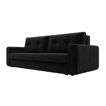 Диван прямой Лига-031 Черный, Велюр