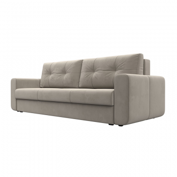 Диван прямой Лига-031 Бежевый, Микровельвет