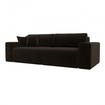 Диван прямой Лига-036 НПБ Классик, Коричневый, Микровельвет