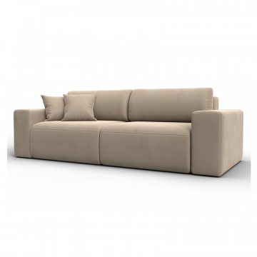 Диван прямой Лига-036 НПБ Классик, SEVEN 729 бежевый, Велюр