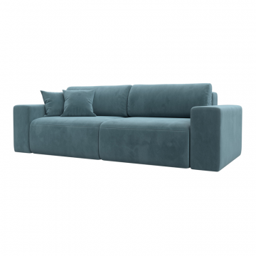 Диван прямой Лига-036 НПБ Классик, SEVEN 113 бирюзовый, Велюр