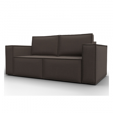 Диван прямой Куба мини, Амур 05 коричневый, Рогожка