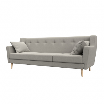 Диван кухонный прямой Брайтон 3 Бежевый, Рогожка