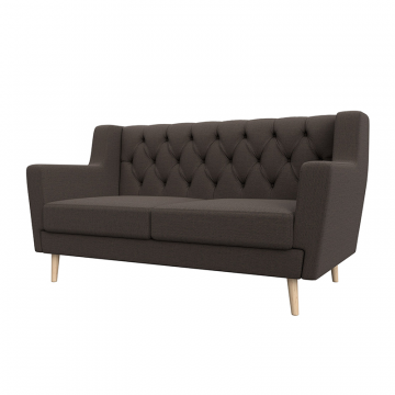 Диван кухонный прямой Брайтон 2 Люкс Коричневый, Рогожка